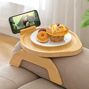 Sofa Arm Tray Couch Arm Clip Table Portable Couch Cup Holder Portable Sofa Armrest Tray for Snacks Drinks Remote Control Coffee - Image 2