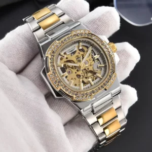 LONGLUX automatic man watch luxury stainless steel wholesale mechanical wristwatches skeleton waterproof diamond watch man watch - Image 1