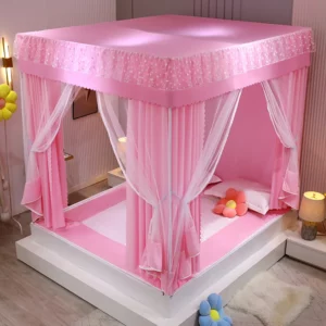 Modern Style Home Mosquito Net Double Bed Full Bottom Baby Anti-fall Mosquito Net Tent 2 Layers for Four Seasons - Image 6
