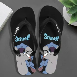 Disney Anime Stitch Casual Kawaii Flip Flop Slippers Summer Couple Outdoor Indoor Bathroom Soft Bottom Foot Clip Cool Slippers - Image 3