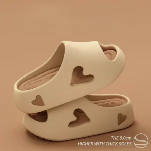 House Slipper Flip Flop Women Love Heart Platform Cloud Outdoor Indoor Summer Soft Sandal Slides Ladies Home Hotel Shoe Flat EVA - Image 5