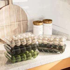 10/15 Grids Eggs Storage Box Plastic Transparent Portable Egg Fresh-keeping Case Refrigerator Storage Container Kitchen Tool - Image 2