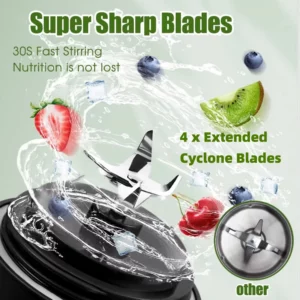 2024 New Portable Multifunctional High-Power Juicer Strong Motor Fast Crush 4000mAh Battery Indoor Outdoor Dual-use Juice Cup - Image 3