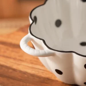 8inch Hepburn Storm Point Tableware Set Double-ear Soup Bowl 8-inch Soup Bowl Pumpkin Bowl Ceramics - Image 5