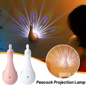 Peacock Projector Lamp Remote Control Night Light Bedside Colorful Atmosphere Light Creative Wall-mounted 9 modes Christmas Gift - Image 2