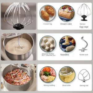 Multi-functional Food Mixer for Kitchen Baking 5L Intelligent Automatic Cream Maker Flour Stirring Cooking Machine Dough Mixer - Image 2
