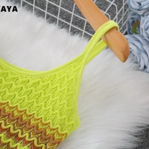 CM.YAYA Women Wave Striped Sleeveless Knit Ribbed Tank Bodycon Midi Long Maxi Dress 2025 Streetwear Fashion Chic Dresses Vestido - Image 5