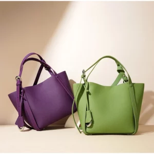 High-end Suede Leather Shoulder Bag Cowhide Basket Handbag Simple Commuter Versatile Crossbody Bags 2024 New Designer Brand - Image 1