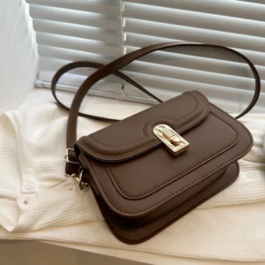 Women's Crossbody Bag New Fashion Solid Color High-Grade Buckle Single Shoulder Bags All-Matched Versatile Commuter Packs - Image 2