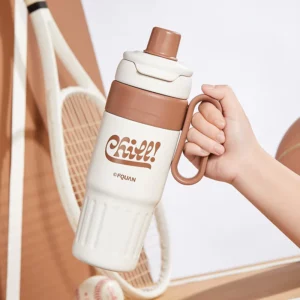 780ml Large Capacity Thermos Cup With Straw Handle,Double Stainless Steel Vacuum Flasks,Portable Ice Bullock Cup,Water Bottle - Image 1