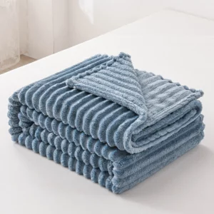 1pc Solid Color Flannel Blanket Soft Warm Throw Blankets for Couch Sofa Office Bed Camping Travel Multi-purpose Gift Blanket - Image 5