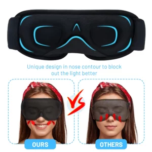 3D Sleeping Mask Block Out Light Sleep Mask For Eyes Soft Sleeping Aid Eye Mask for Travel Eyeshade Night Breathable Slaapmasker - Image 4