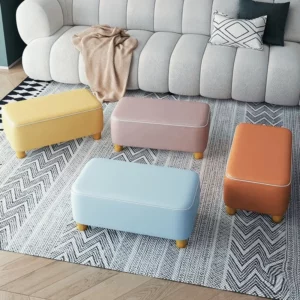 50CM Household Small Stool Sofa Low Stool for Living Room Long Bench for Shoe Changing in Bedroom Multiple Colors - Image 1