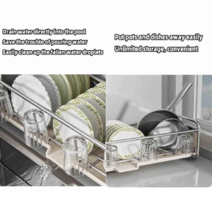 Dish Drying Rack Bowl Drainer Over Sink Drainer Draining Rack Organizer Kitchen Sink Basket Tableware Narrow Cup Holder Shelf - Image 5