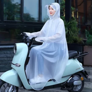 Outdoor hiking fishing mountain climbing raincoat long full-length rain proof single electric battery car onepiece poncho adults - Image 6