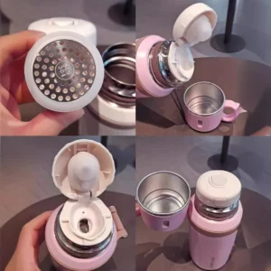 600ML Thermal Water Bottle Stainless Steel Thermos Bottle Keep Cold and Hot Water Bottle Thermos for Tea Coffee Vacuum Flasks - Image 2