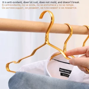 10Pcs Aluminum Clothes Racks Durable Coat Hangers Anti-slip Durable Metal Rack Wardrobe Organizer Closet Clothing Storage Rack - Image 2