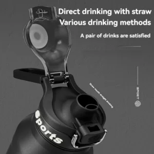 1L Thermos Water Bottle Stainless Steel Vacuum Flasks Keep Cold Hot Water Coffee bottles Portable Sport Gym Kettles With Straw - Image 2