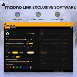 Maono DM30 RGB USB Microphone RGB Gaming Microphone Computer Mic USB Gaming Mic with Mic Gain and RGB Lighting for PC,Phone - Image 2