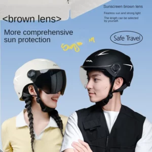 Motorcycle Helmet Electric Vehicle Protection All-season Universal Riding Helmet Lightweight and Breathable Quick Buckle Helmet - Image 2