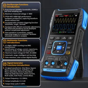 FNIRSI 2C23T 2C53T Upgrade 50MHz Handheld Digital Oscilloscope Multimeter Signal Generator 3 in 1 Dual Channel Automotive Tools - Image 2