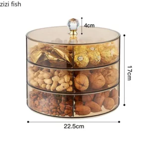 Plastic Fruit Trays Multi Grid Nuts Dried Fruit Storage Trays with Lids Sugar Boxes Household Snack Candy Containers Decoration - Image 5