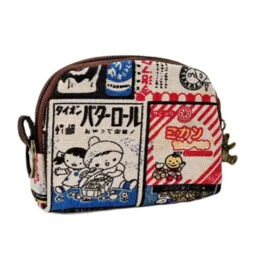Women's Canvas Cartoon Prints Keychain Wallet Small Card Organizer Key Pouch Ladies Money Bag Coin Purse for Children Girls Boys - Image 2