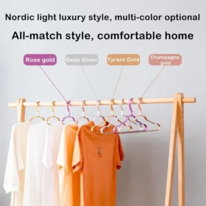 10Pcs Aluminum Clothes Racks Durable Coat Hangers Anti-slip Durable Metal Rack Wardrobe Organizer Closet Clothing Storage Rack - Image 5
