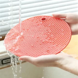 Multifunctional Kitchen Silicone Tableware Mat Round Non Slip Heat Resistant Coffee Cup Coasters Pot Holder Table Placemat Tools - Image 4