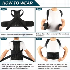 Back Brace Posture Corrector for Women & Men,Back Straightener, Scoliosis and Hunchback Correction,Adjustable Posture Trainer - Image 6