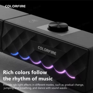 New Split Design Soundbar Speaker PC Accessories Gamer Lighting AUX USB LED Colorful RGB Speaker for Computer - Image 4