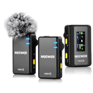 NEEWER CM28 Wireless Lavalier Microphone with Charging Case 1 Click Noise Canceling Audio Lapel Mic For iPhone/Android/PC/Camera - Image 3