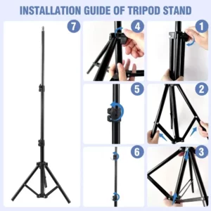 ZOMEI 110cm Tripod 10"LED Selfie Ring Light RGB Photography Video Light Phone Stand Fill Light Dimmable Lamp Trepied Streaming - Image 4