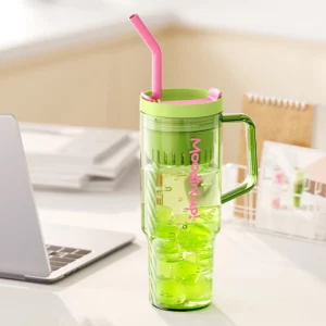 1200ml Handle Glass Water Bottle With Straw Portable Large Capacity Personalized Drinking Cup For Indoor Outdoor - Image 5