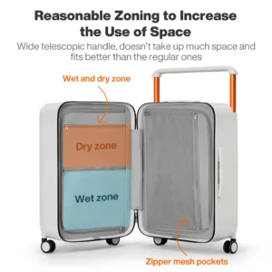Mixi Large-Capacity Suitcase Trolley Case 26inch Checked in Hardside Rolling Wheels Luggage Wide Handle Travel Suitcases M9276DH - Image 3