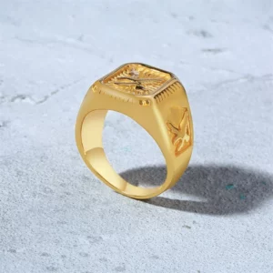 Bald Eagle Signet Ring For Men Gold Plated Bird Stamp Bird Rings Stainless Steel Hawk Band Jewelry - Image 4