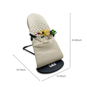 AnGku Baby Rocking Chair Portable Multifunction Swing Chair for Toddler Adjustable Baby Bouncer Seat with Toys - Image 6