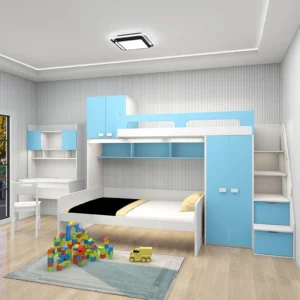 Modern Design Solid Wood Storage Children Three Bunk Bed Triple Bunk Bed for kids - Image 5