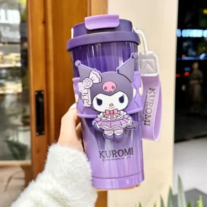 520ml Sanrio Hello Kitty Stainless Steel Thermos Kawaii Kuromi Cinnamoroll Girl Coffee Water Bottle Double Drinking Tumbler - Image 2
