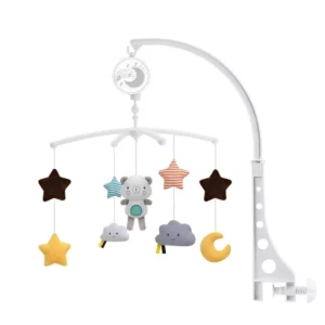 Baby Crib Mobile Bed Bell Rattle Toys 360° Carousel Bracket Stuffed Plush Animals Toys Coax a Newborn Baby Bed Bell Hanging Toys - Image 6