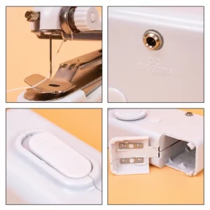 Portable Mini Sewing Machine Handheld Electric Sewing Machine with Bobbin for Needlework Handwork Home Travel Sewing Accessories - Image 6