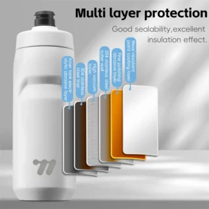 WEST BIKING Stainless Steel Insulated Sports Water Bottle 550ml Cycling Fitness Vacuum Cup Gym Portable MTB Bike Thermal Bottle - Image 4