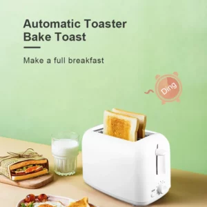 2025 Portable Mini Breakfast Toaster Automatic Removable Bread Crumb Tray Toaster 6 Modes 2 Slice Bread Maker Toaster Ding~ - Image 4