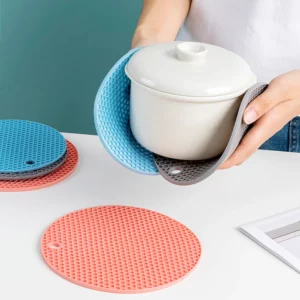 Multifunctional Kitchen Silicone Tableware Mat Round Non Slip Heat Resistant Coffee Cup Coasters Pot Holder Table Placemat Tools - Image 2