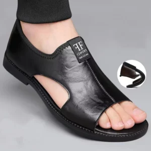 Sandals for Men Brand Casual Shoes Outdoor Fashion Men's Slippers Comfortable Beach Shoes High Quality Leather Men Flat Sandals - Image 2