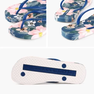 Women Printed Beach Slippers 2024 New Summer Fashion Anti Slip Sandals Flip Flops Outdoor Flat Bottomed Casual Shoes Lightweight - Image 2