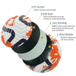 Football standard size 5 machine sewn ball PU explosion-proof material sports league outdoor competition football training - Image 4