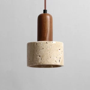 Popular Wabi Sabi Travertine Droplight Over Dining Desk Kitchen Island Yellow Marble Restaurant Decor Pendant Lamp Bedside - Image 4