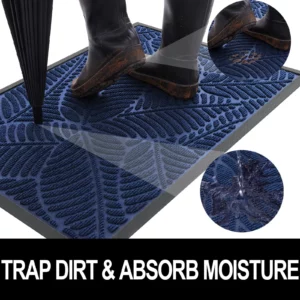 Olanly Door Mats Indoor Outdoor Dirt Trapper Non-Slips Entrance Mat Washable Mats For Entryway Front Door Garden Door Mats Rugs - Image 2