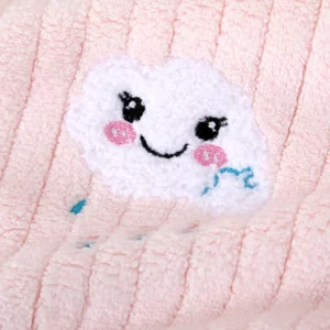 Children Towels Baby Bath Face Towel Cute Cartoon Cloud Hand Towel Soft Absorbent Coral Velvet Washcloth Kids Bathroom Products - Image 6